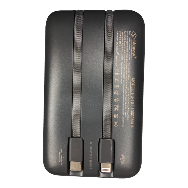 Sigma PD-10 | 4-in-1 10000mAh Fast Charging Power Bank