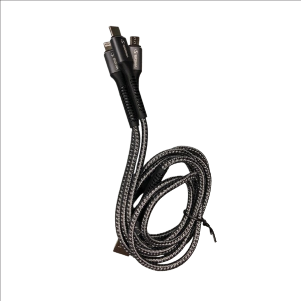 Sigma C6 | 3-in-1 Nylon Braided Fast Charging Cable (3.0A)